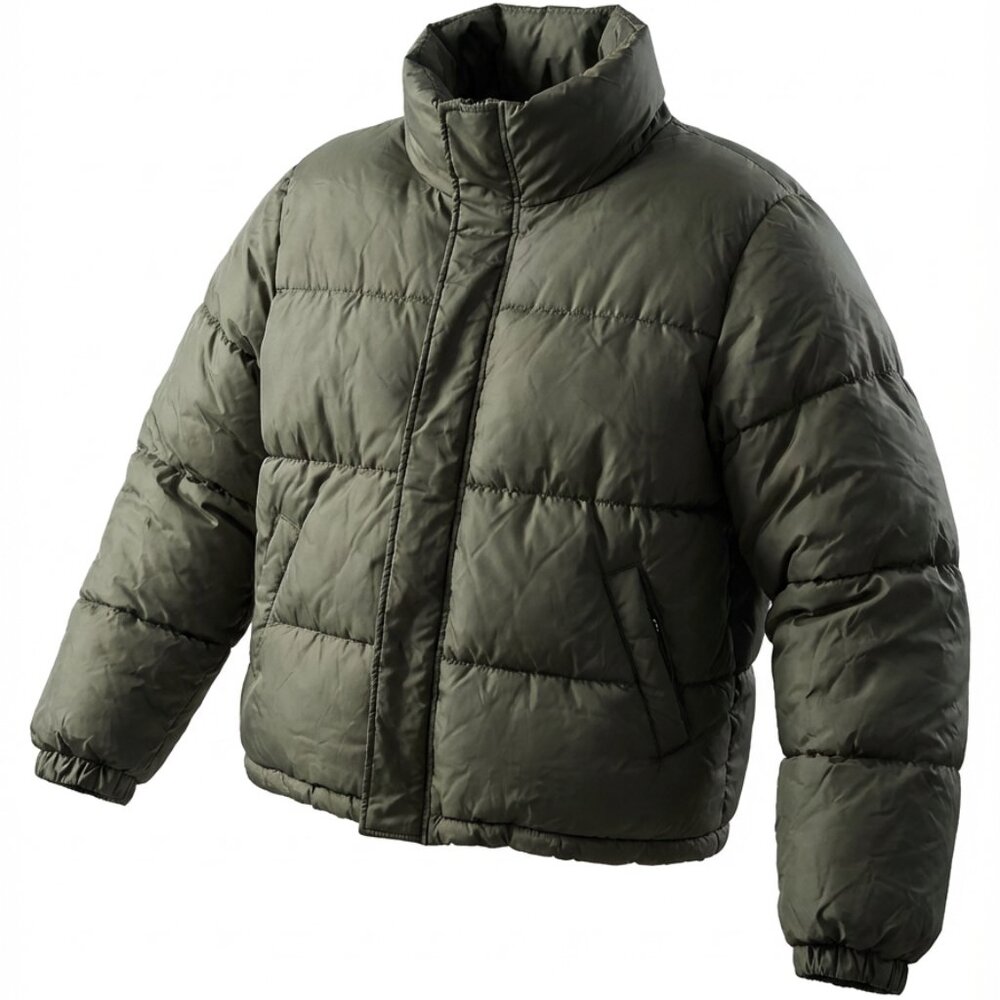 The Drop Olive Puffer Jacket Size Medium
